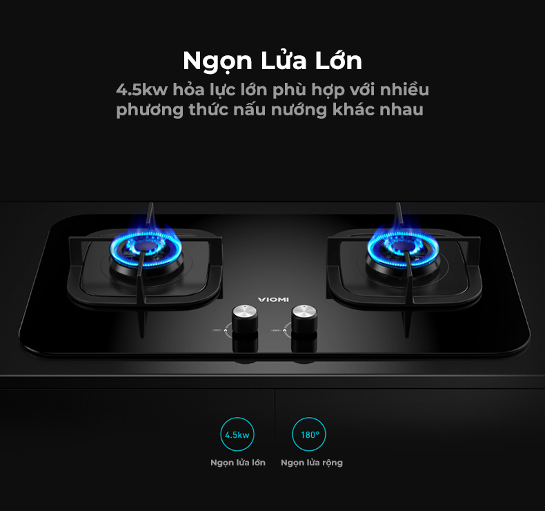 Bếp Gas Đôi Công Suất Lớn Xiaomi Viomi Yunmi