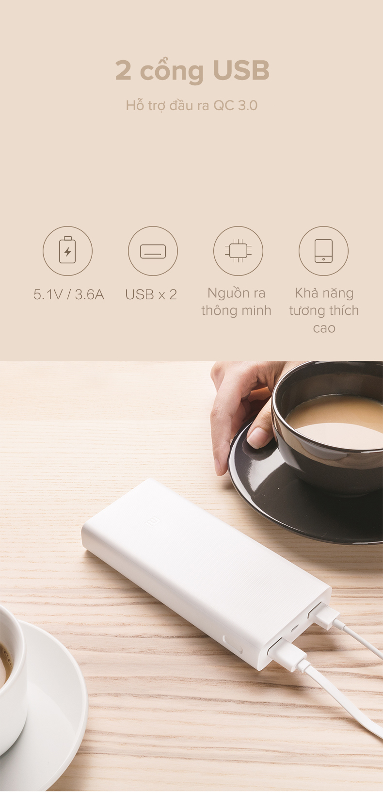 Pin Sạc Dự Phòng Xiaomi 20000 mAh Gen 2C