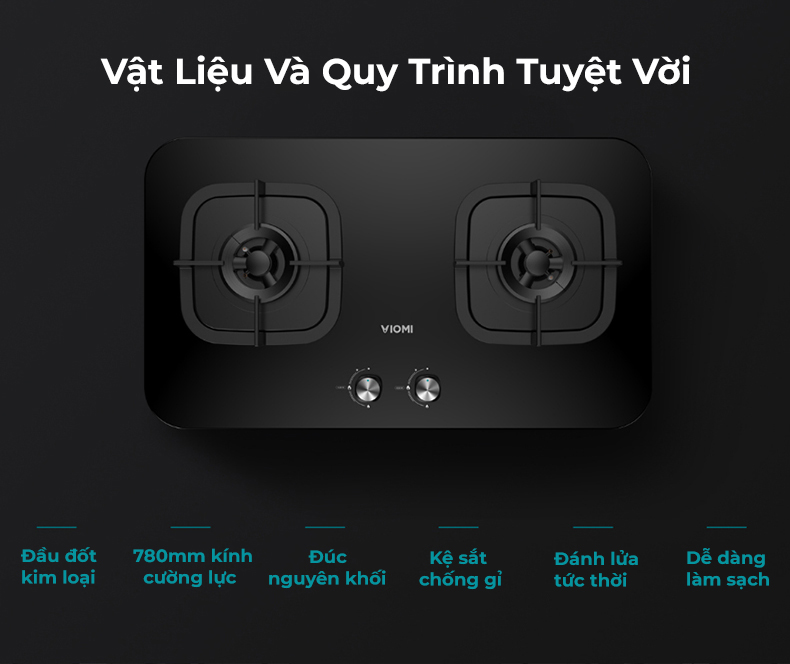 Bếp Gas Đôi Công Suất Lớn Xiaomi Viomi Yunmi