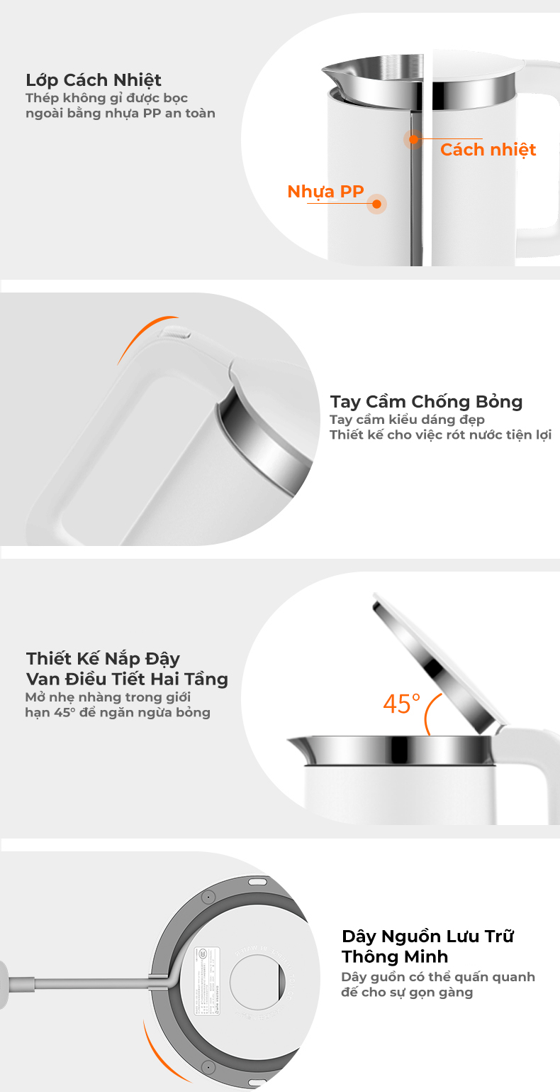 Ấm đun nước thông minh Xiaomi