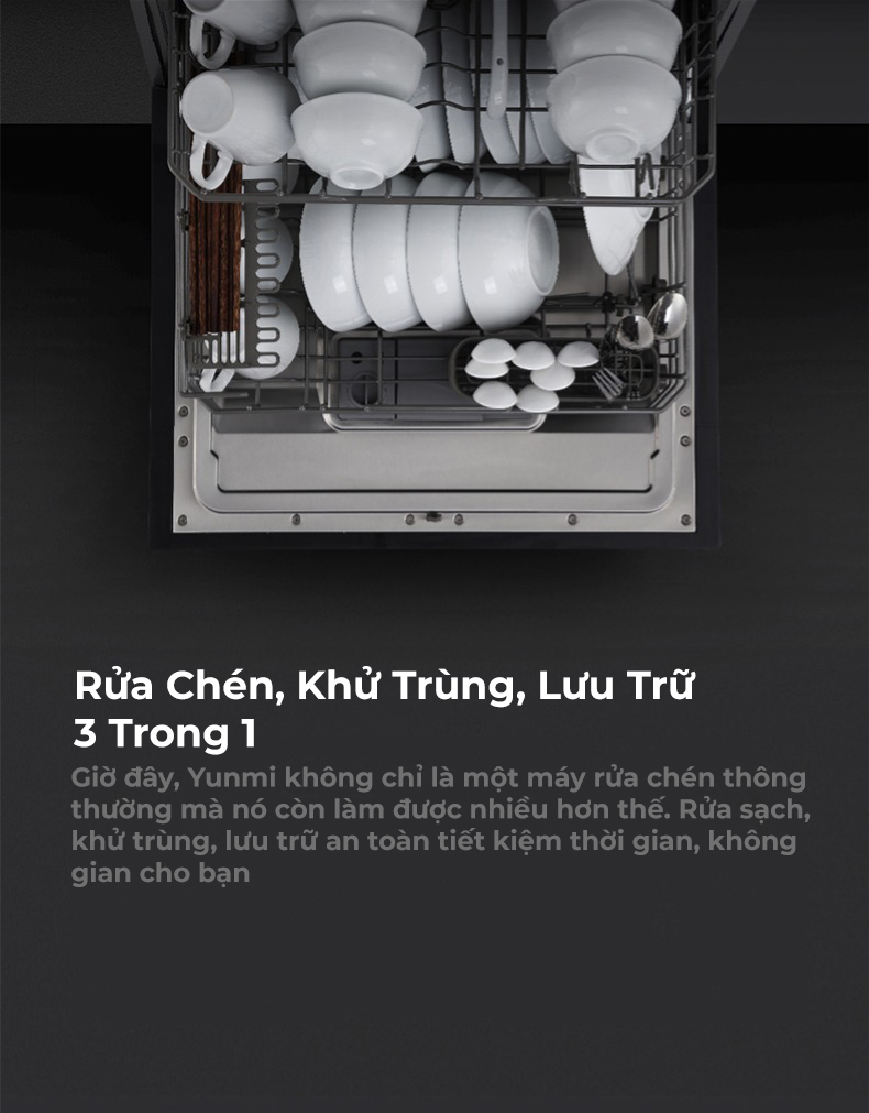 Máy Rửa Chén Khử Trùng Công Suất Lớn Xiaomi Viomi Yunmi
