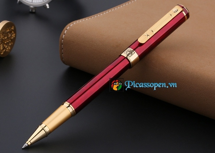 Bút dạ bi Picasso PS-902 màu đỏ đun