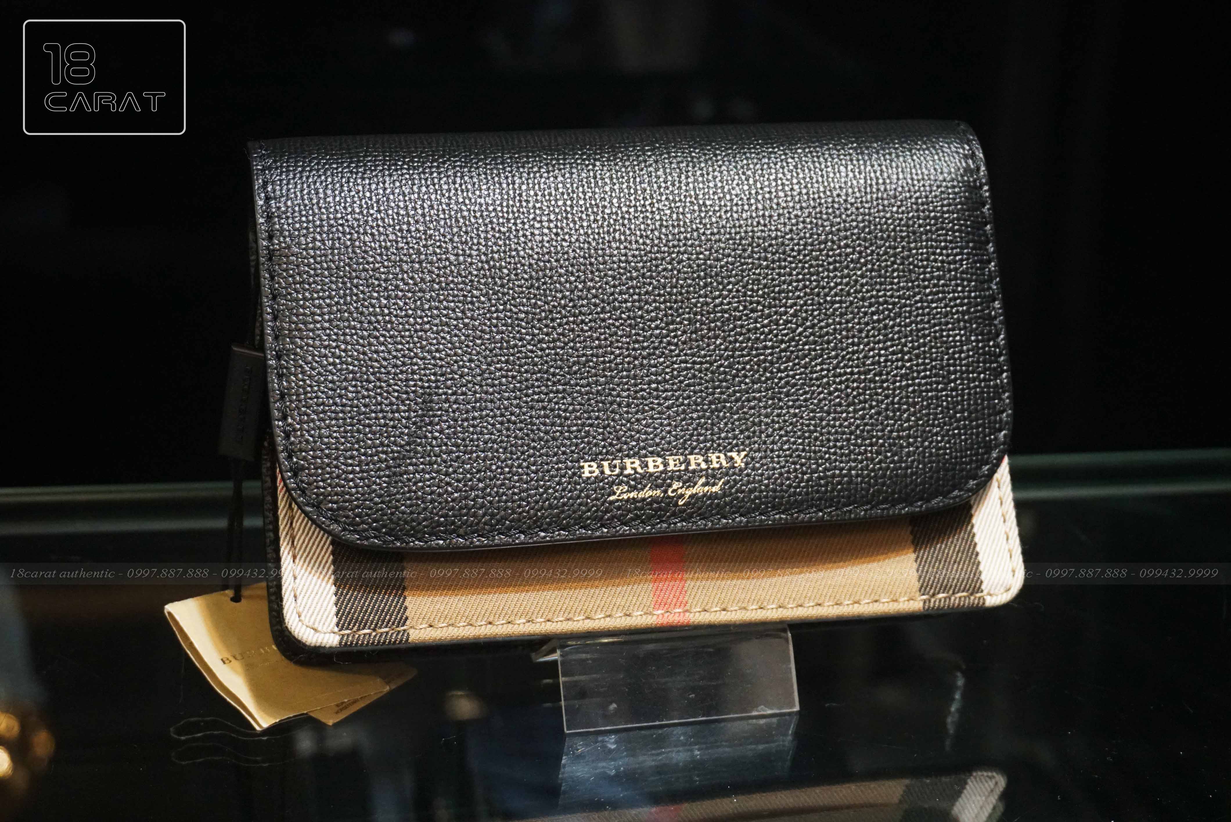 TÚI CROSS BODY CHECK DERBY BURBERRY NỮ - BLACK