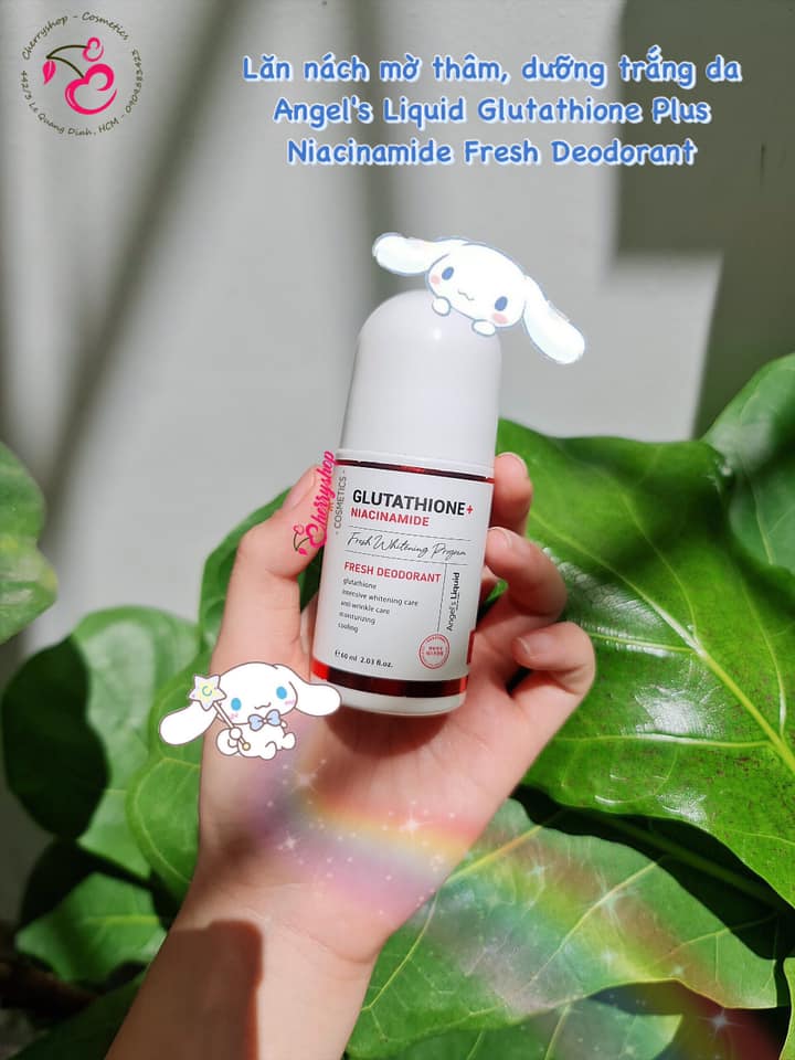 glutathione niacinamide fresh deodorant 𝐋𝐚̆𝐧 𝐤𝐡𝐮̛̉ 𝐦𝐮̀𝐢 𝐀𝐧𝐠𝐞𝐥'𝐬 𝐋𝐢𝐪𝐮𝐢𝐝 𝐆𝐥𝐮𝐭𝐚𝐭𝐡𝐢𝐨𝐧𝐞  + 𝐍𝐢𝐚𝐜𝐢𝐧𝐚𝐦𝐢𝐝𝐞 𝐀𝐫𝐛𝐮𝐭𝐢𝐧 𝐂𝐨𝐨𝐥𝐢𝐧𝐠 𝐅𝐫𝐞𝐬𝐡  𝐃𝐞𝐨𝐝𝐨𝐫𝐚𝐧𝐭 𝟔𝟎𝐦𝐥💗 ————————— Chăm dùng đều đặn là nách xinh bật  tone liền, tự tin diện mọi outfit main image 0