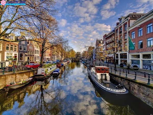 Vẻ đẹp thành phố Amsterdam Châu Âu