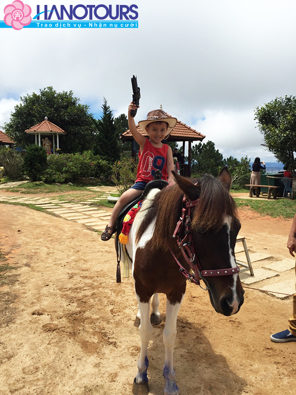 Lên núi Langbiang hãy thử một lần cưỡi ngựa chụp ảnh