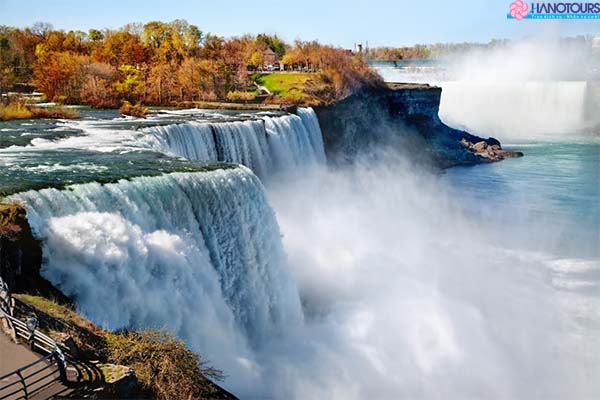 thác nước niagara hùng vĩ ở biên giới canada-mỹ