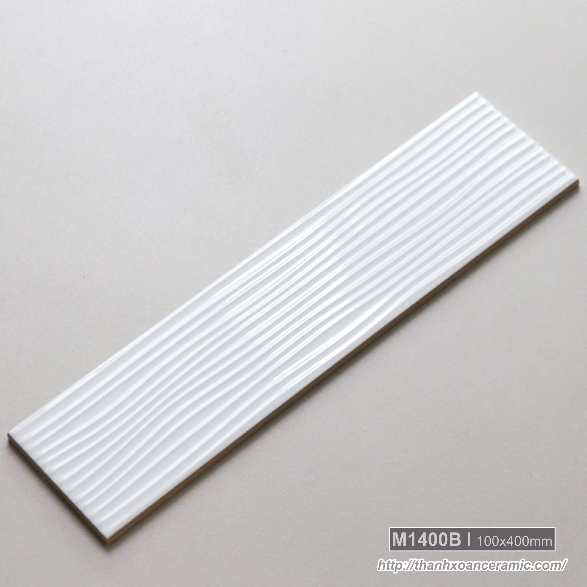 GẠCH THẺ NHẬP KHẨU 100x400 CERAMIC: M1400B - White