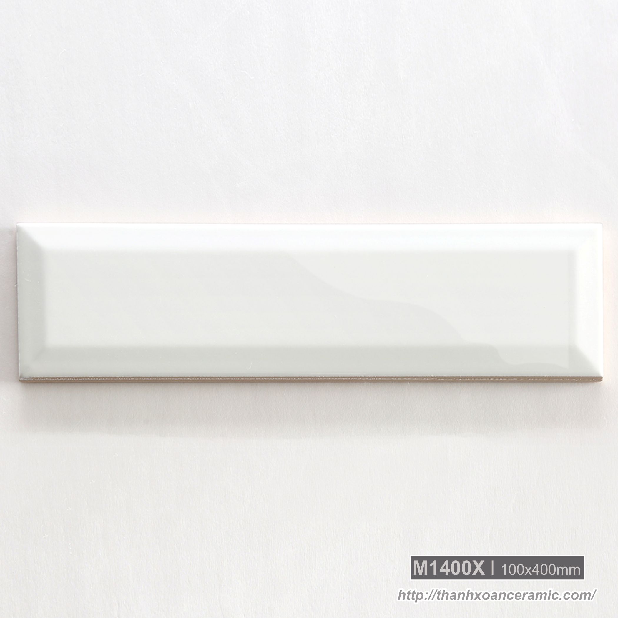 GẠCH THẺ NHẬP KHẨU 100x400 CERAMIC: M1400X - White
