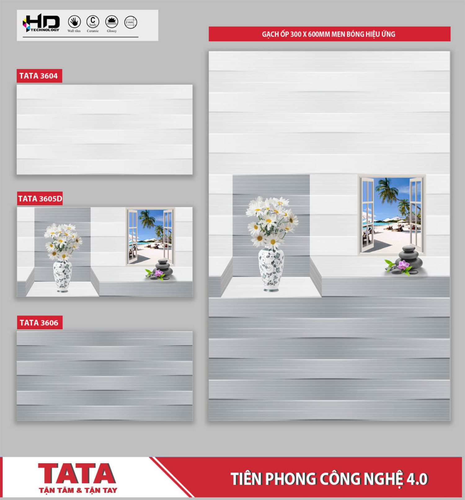 GẠCH ỐP 30x60: TATA3604.05D.06