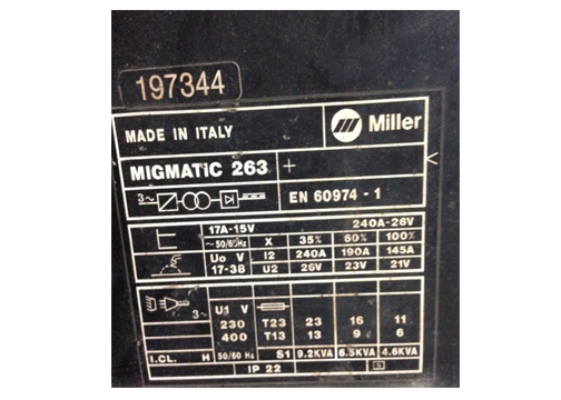 máy hàn mille 263A (italia)