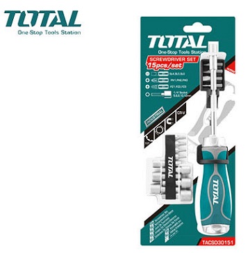 Bộ tua vít 15 đầu Total TACSD30156