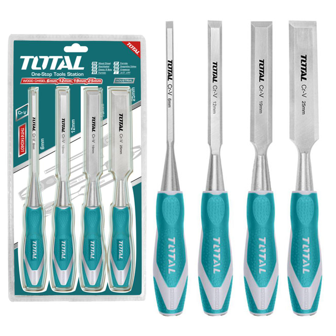 Bộ 4 cái đục gỗ(16/T) THT41K0401 TOTAL