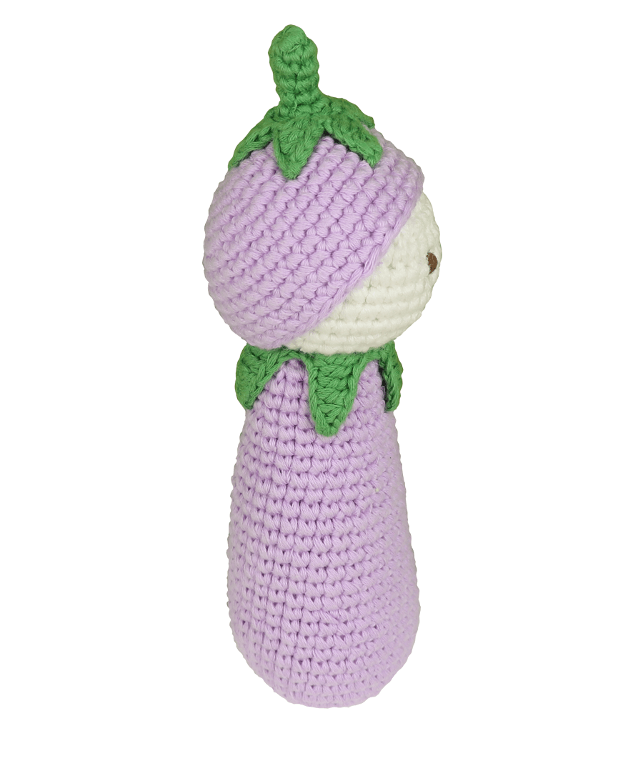 Baby Aubergine Rattle