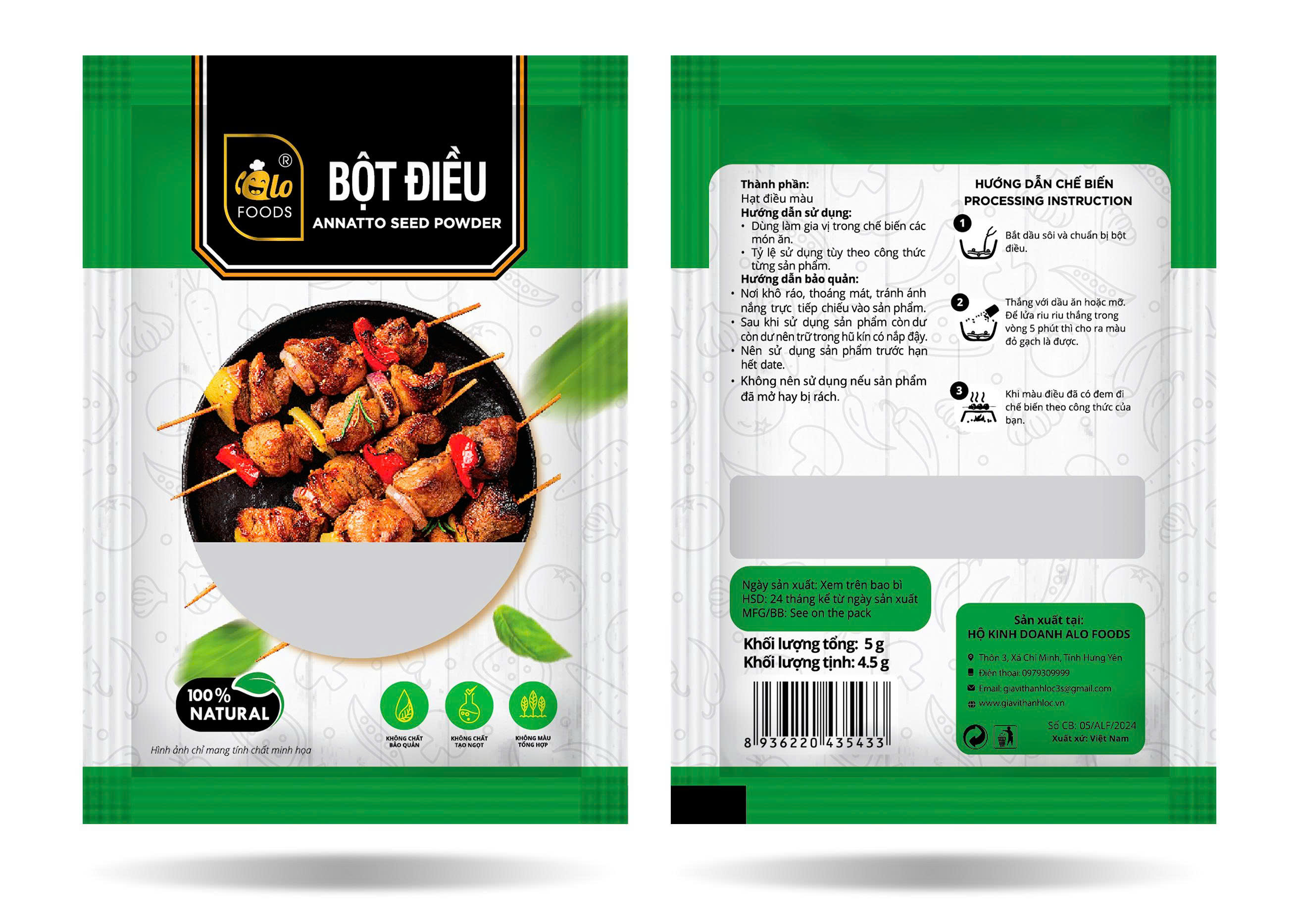 Bột điều G25g (5g*5) (24g)