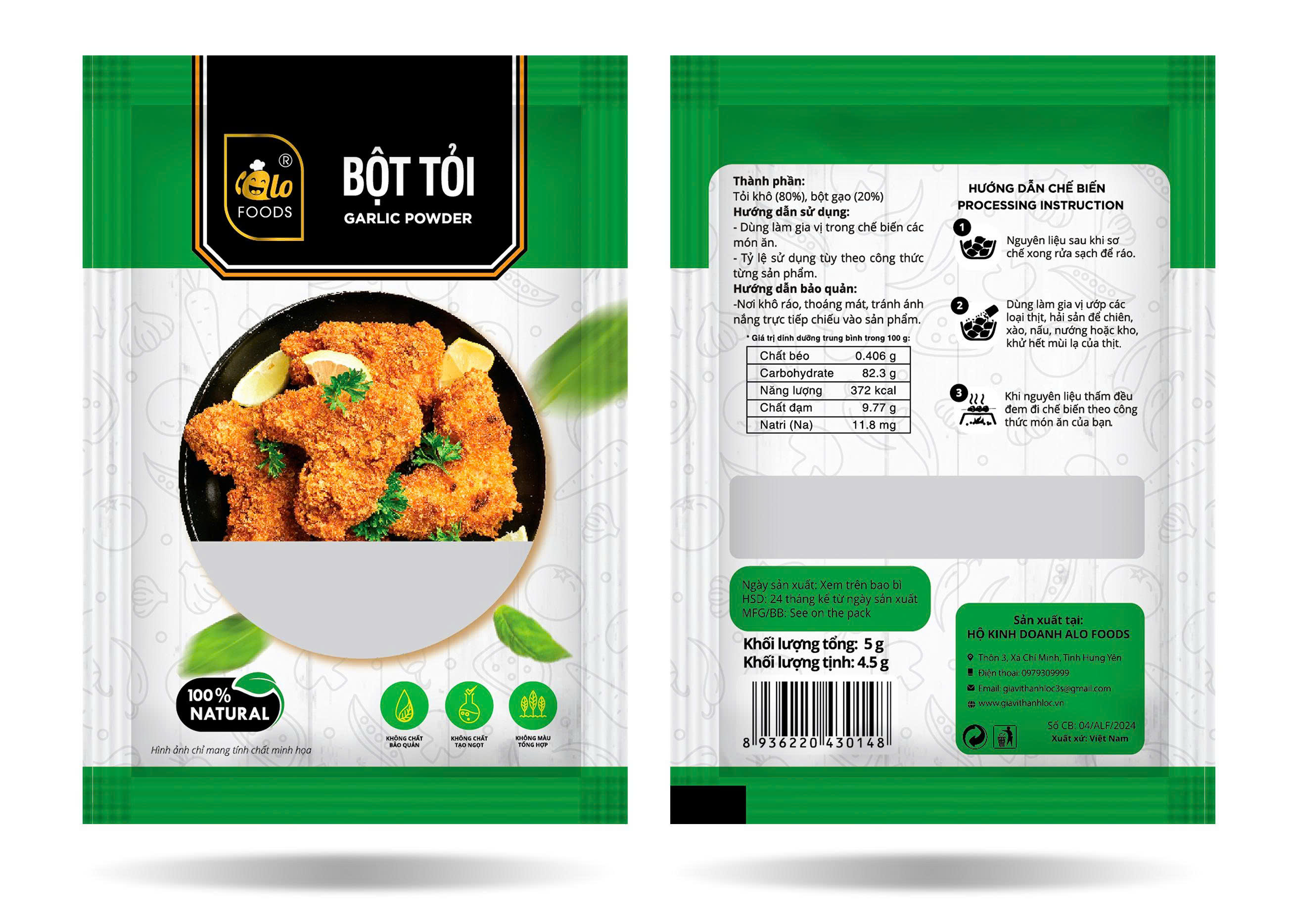 Bột tỏi G25g (5g*5) (24g)