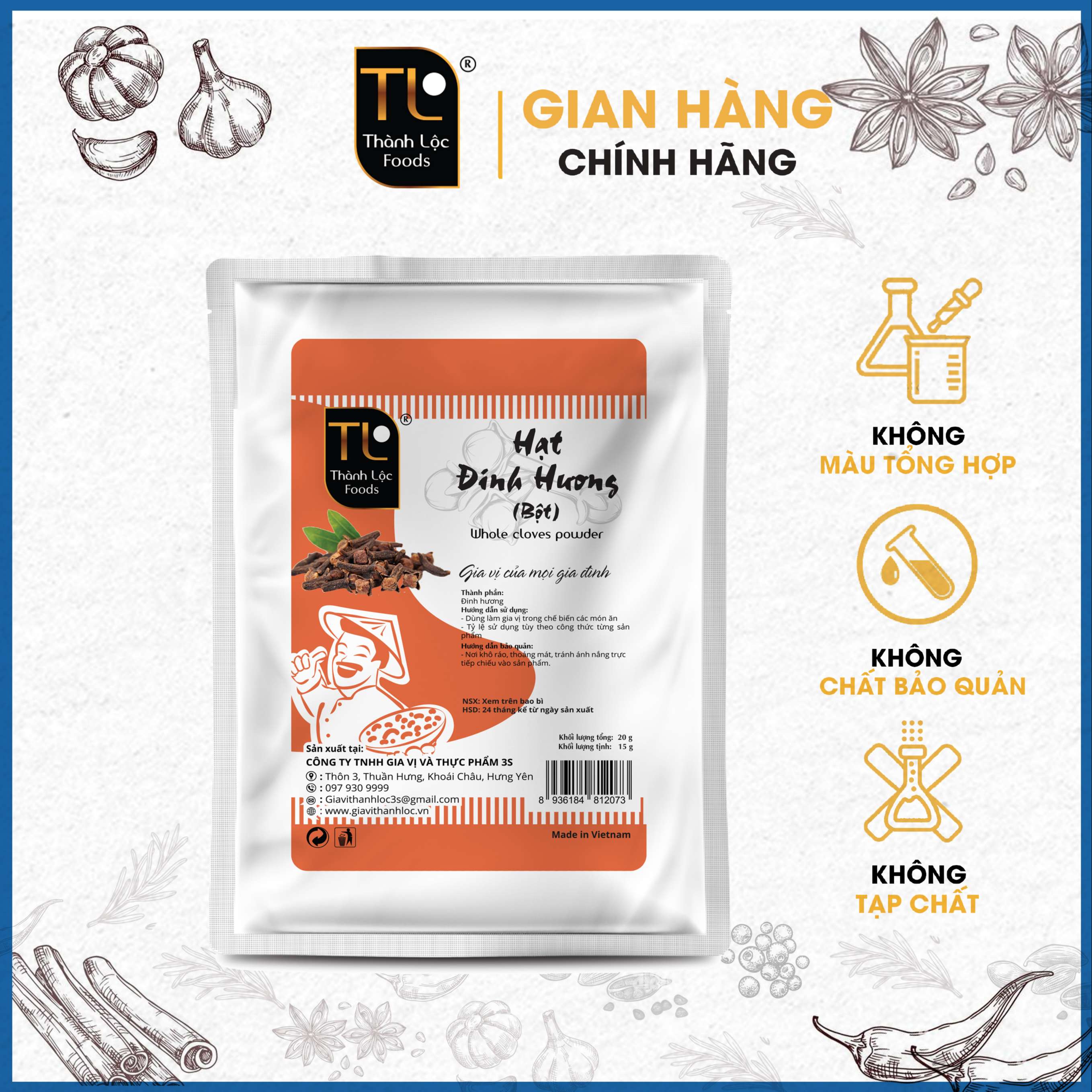 Bột đinh hương G20g