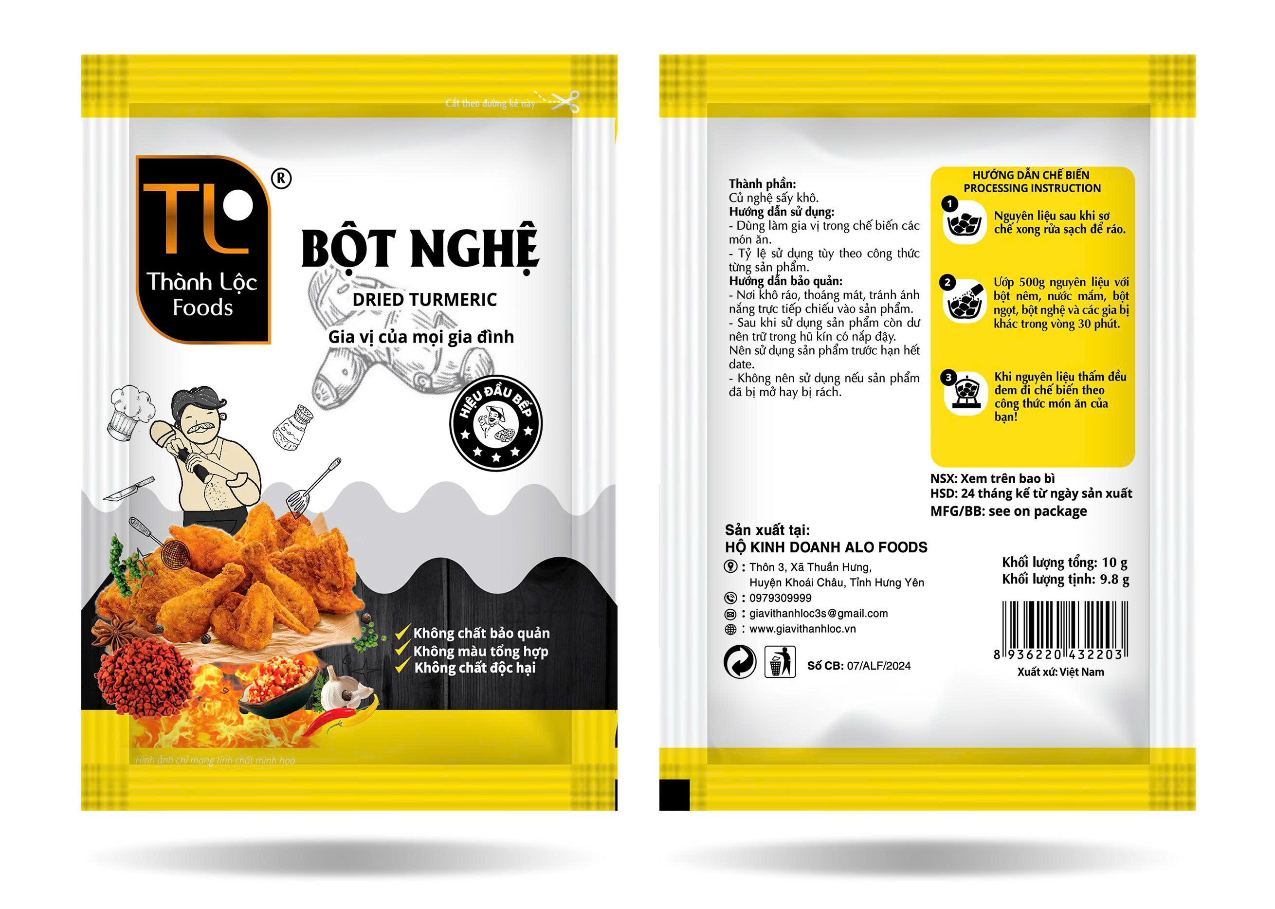 Bột nghệ vàng G10g(9.8g)