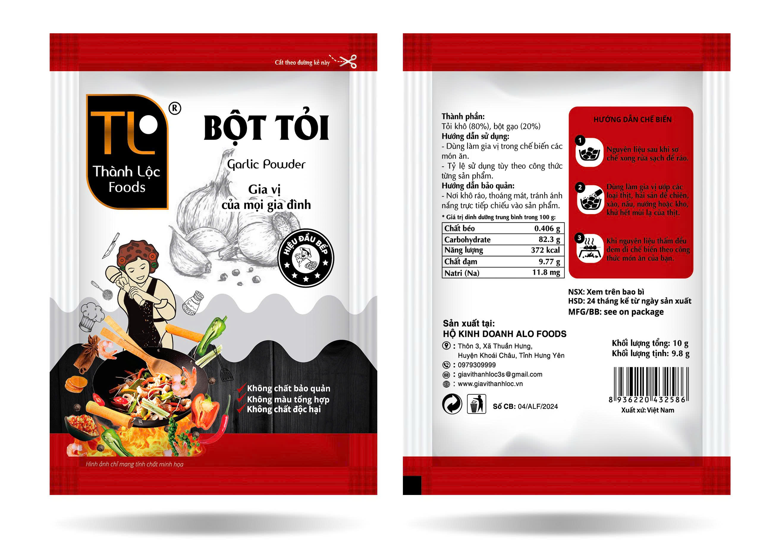 Bột tỏi G10g(9.8g)