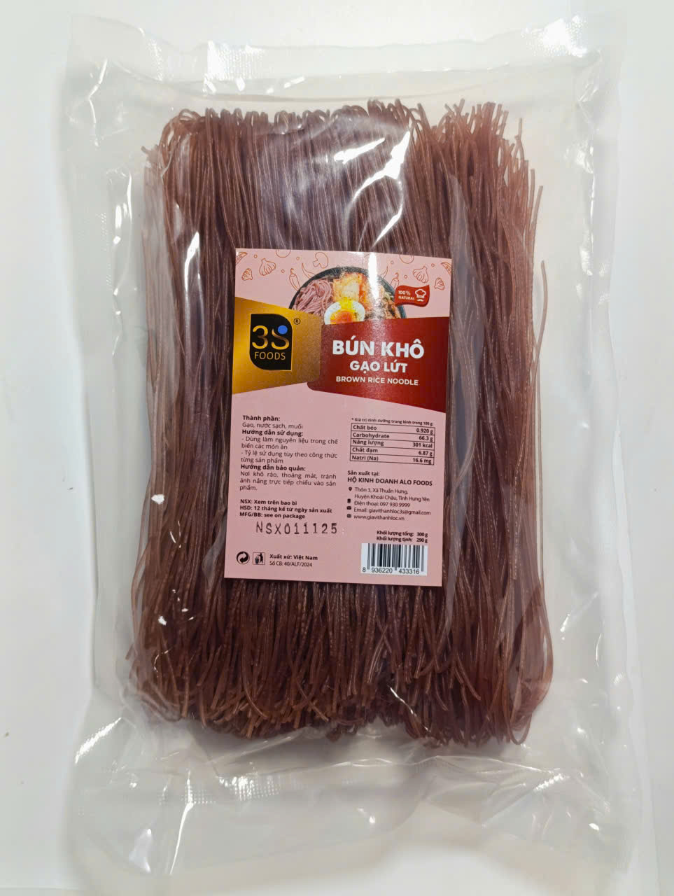 Bún khô (gạo lứt) G300g (290g)