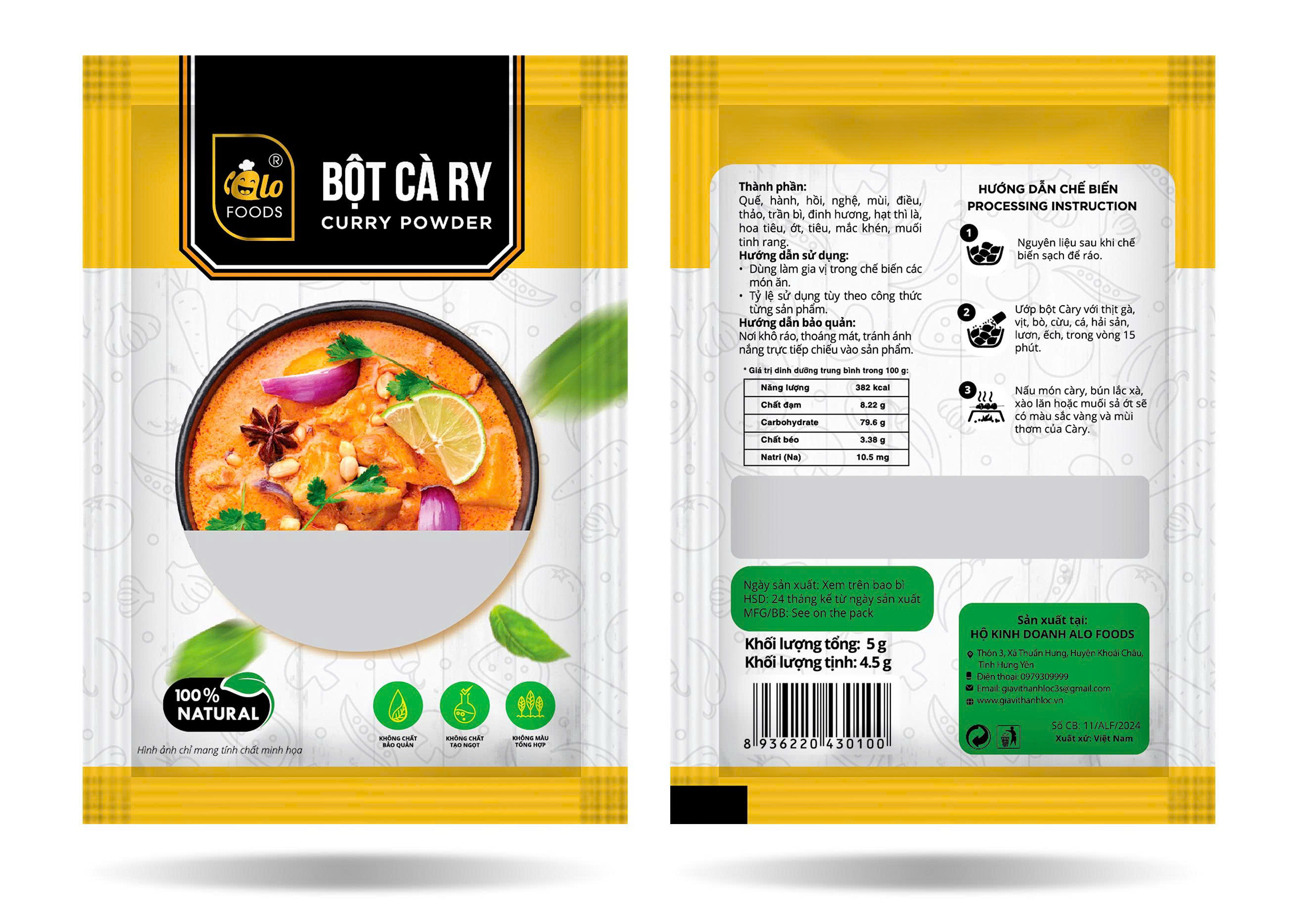 Bột cà ry G25g (5g*5) (24g)