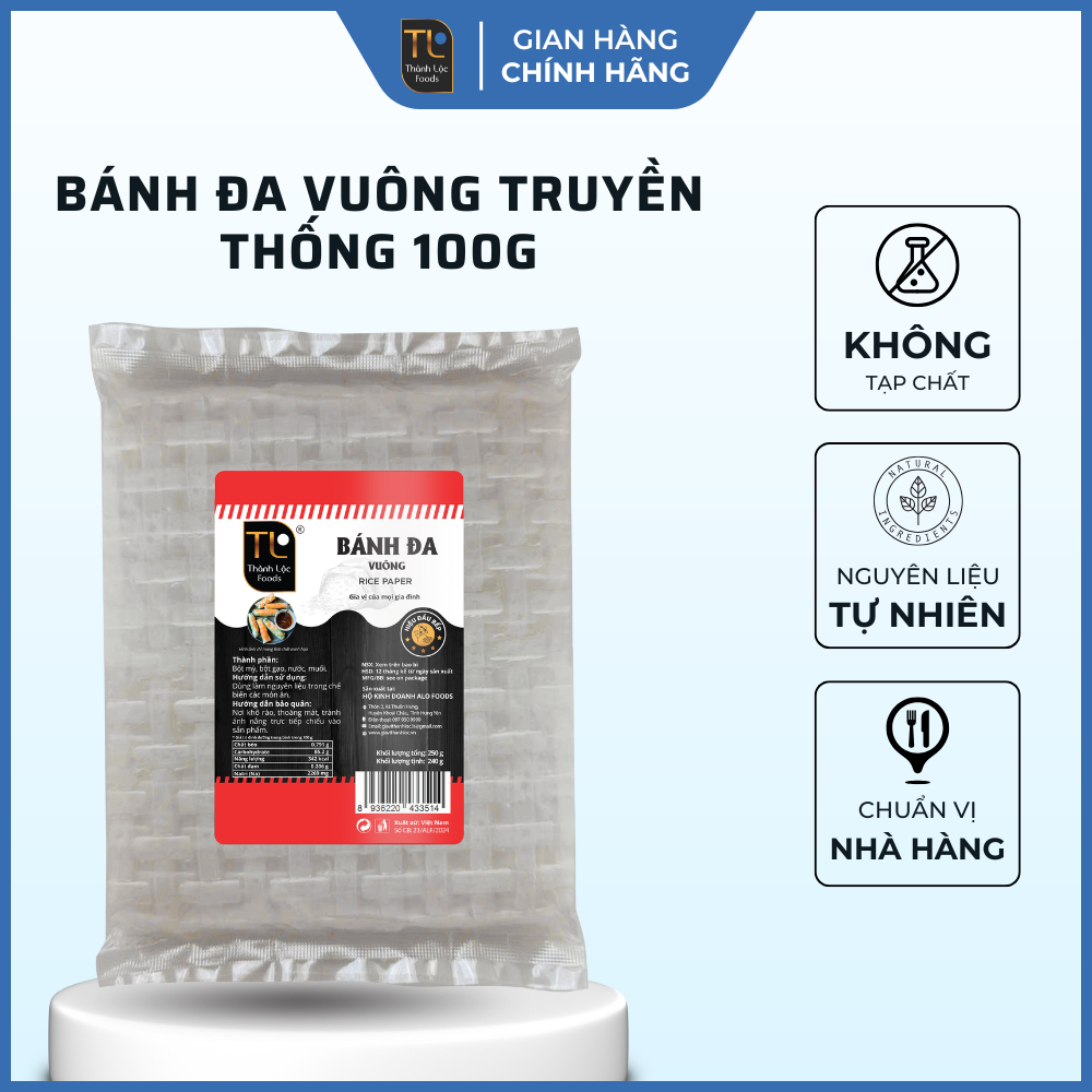 Bánh đa (vuông truyền thống) G100g (90g) #