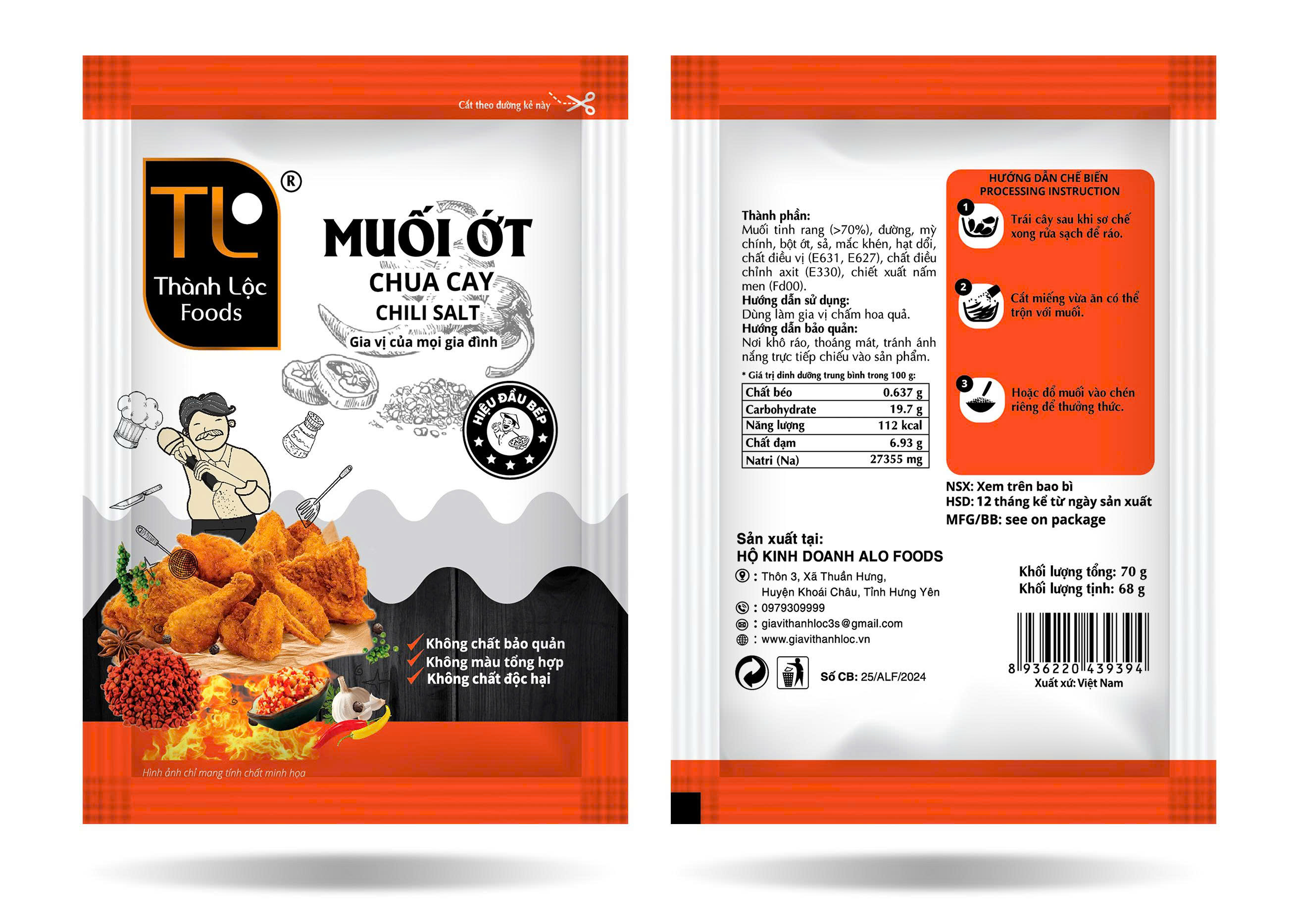 Muối ớt (chua cay) G70g (68g)