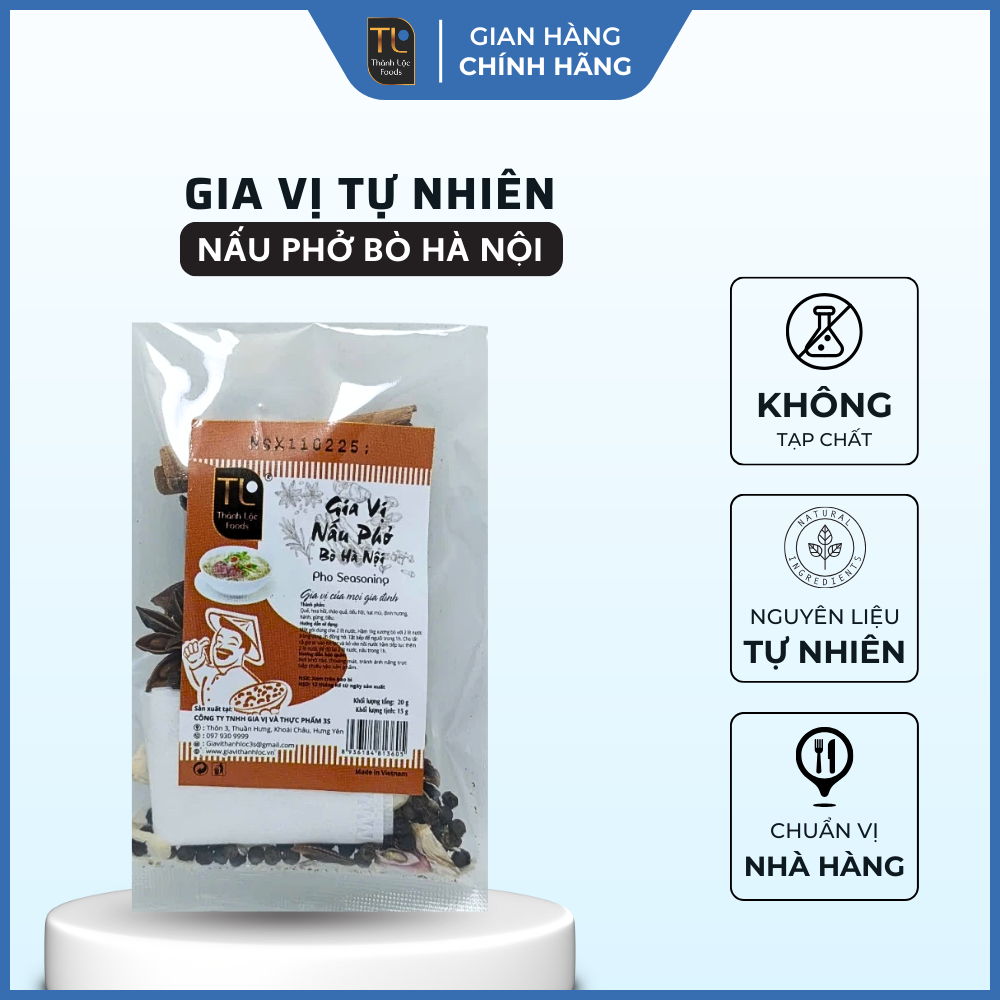 Gia vị nấu phở bò Hà Nội G20g