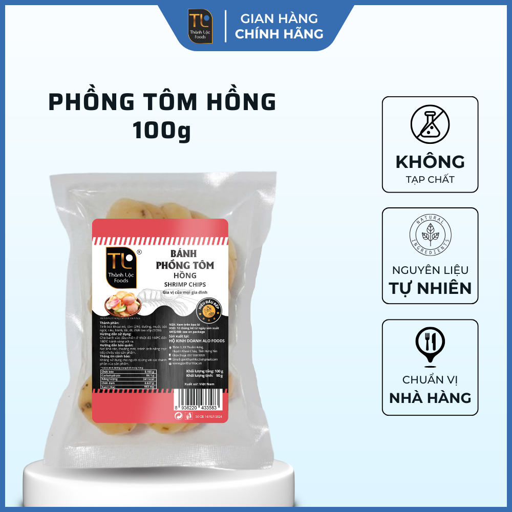 Bánh phồng tôm hồng G100g (90g)