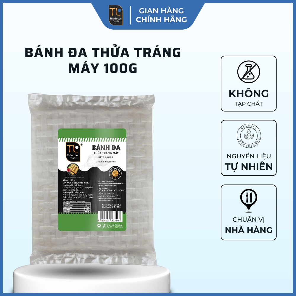 Bánh đa (thửa tráng máy) G100g (90g)