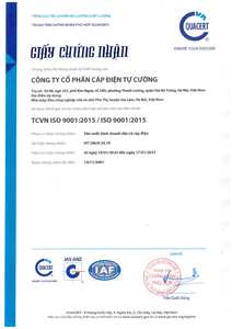 Giấy chứng nhận TCVN ISO 9001:2015 / ISO 9001:2015