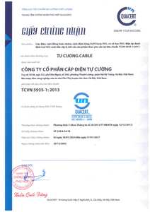 Giấy chứng nhận TCVN 5935-1:2013 / IEC 60502-1