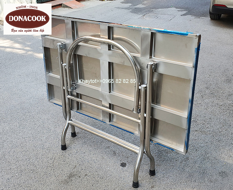 bàn ăn inox 304 xếp gọn