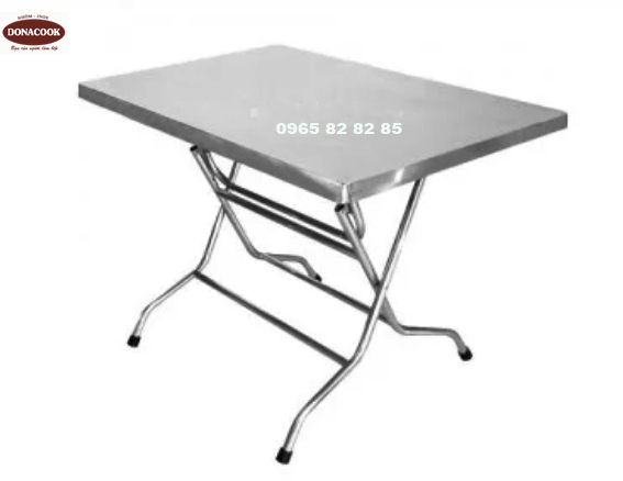bàn inox gấp gọn có chân