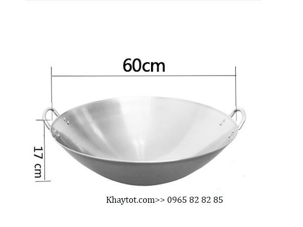 CHẢO LÕM INOX 60CM