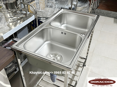 CHẨU RỬA BÁT INOX 2 HỐ