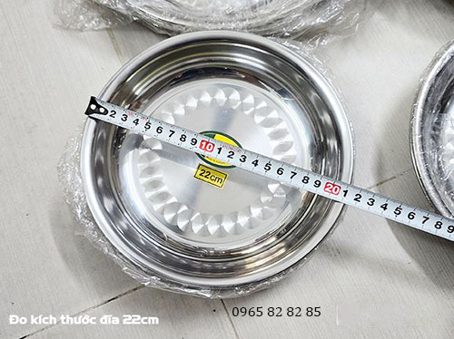 ĐĨA INOX ĐƯỜNG KÍNH 22CM