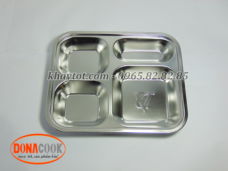 khay cơm inox  4 ngăn