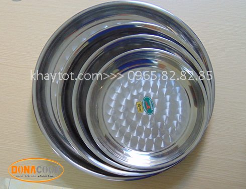 khay inox đựng đồ hình tròn