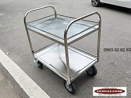 XE ĐẨY INOX CÓ BÁNH XE 