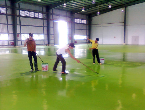 Sàn bê tông màu ở một số nhà hàng Sàn bê tông màu ở một số nhà hàng