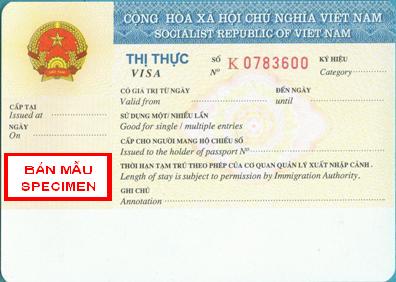 Thị thực nhập cảnh vào Việt Nam