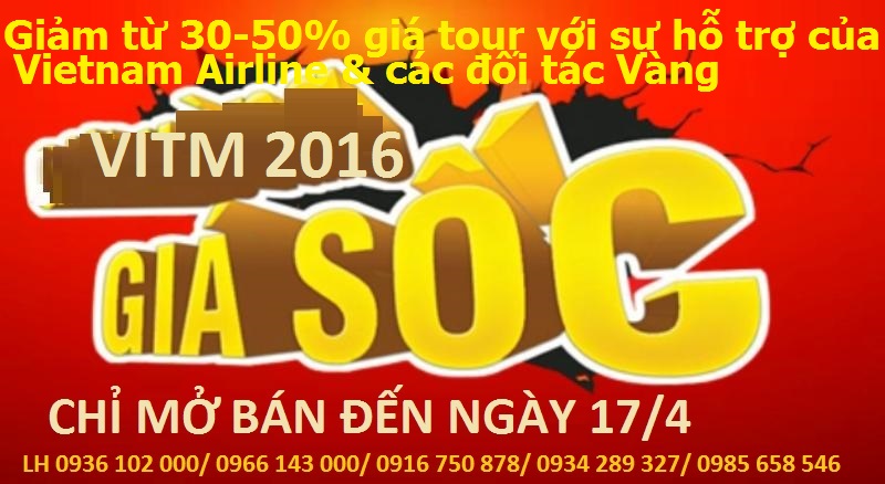 chùm tour siêu khuyến mãi cùng Vietnam Airline