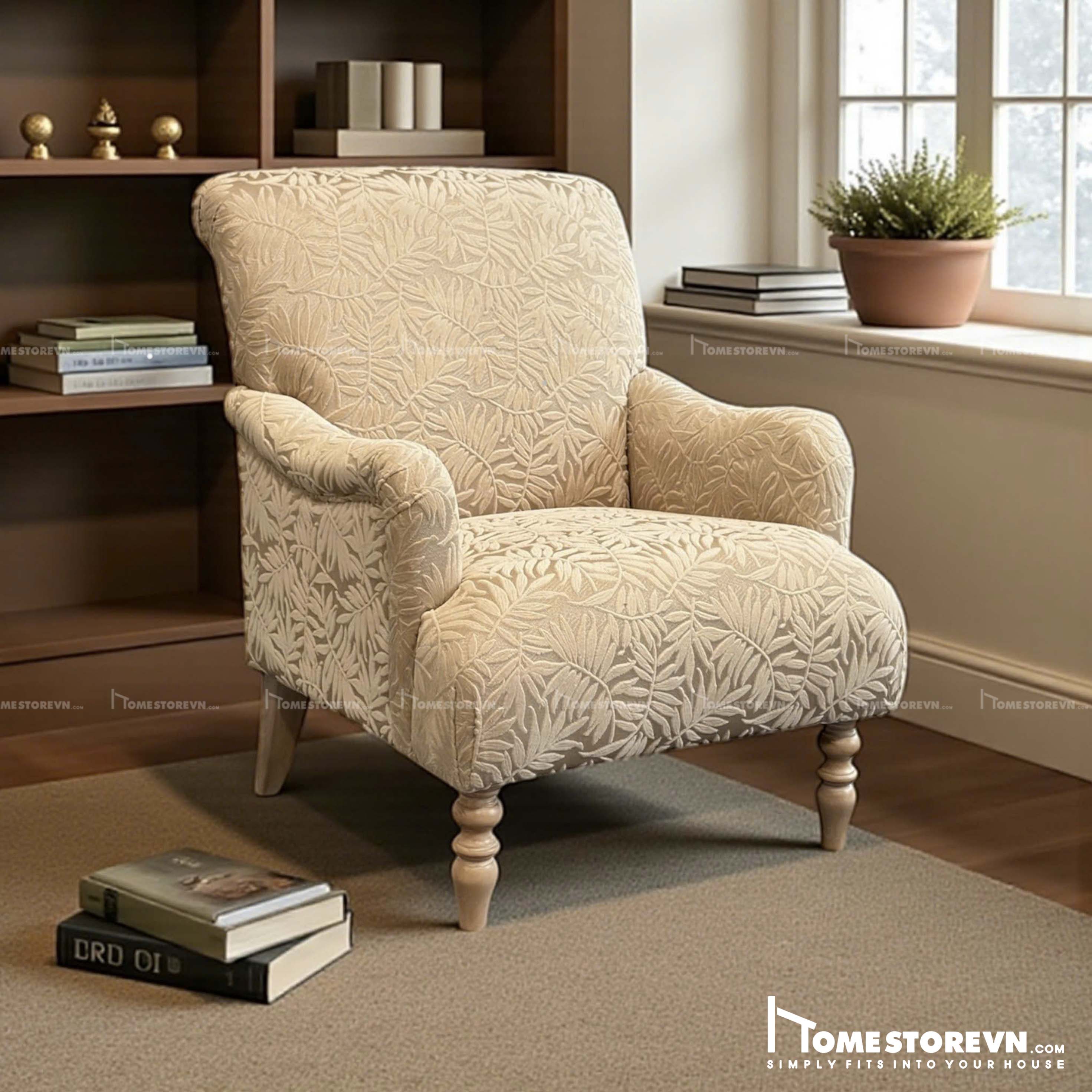 Sofa đơn tay lượn lưng đơn liền  - SFD7-3D