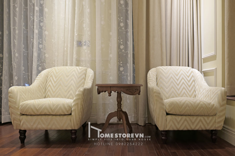 Sofa đơn tay lượn - Vải 3D