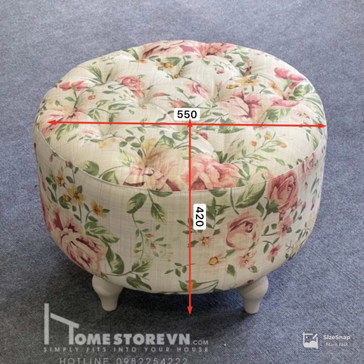 Đôn tròn mặt nút D= 55cm