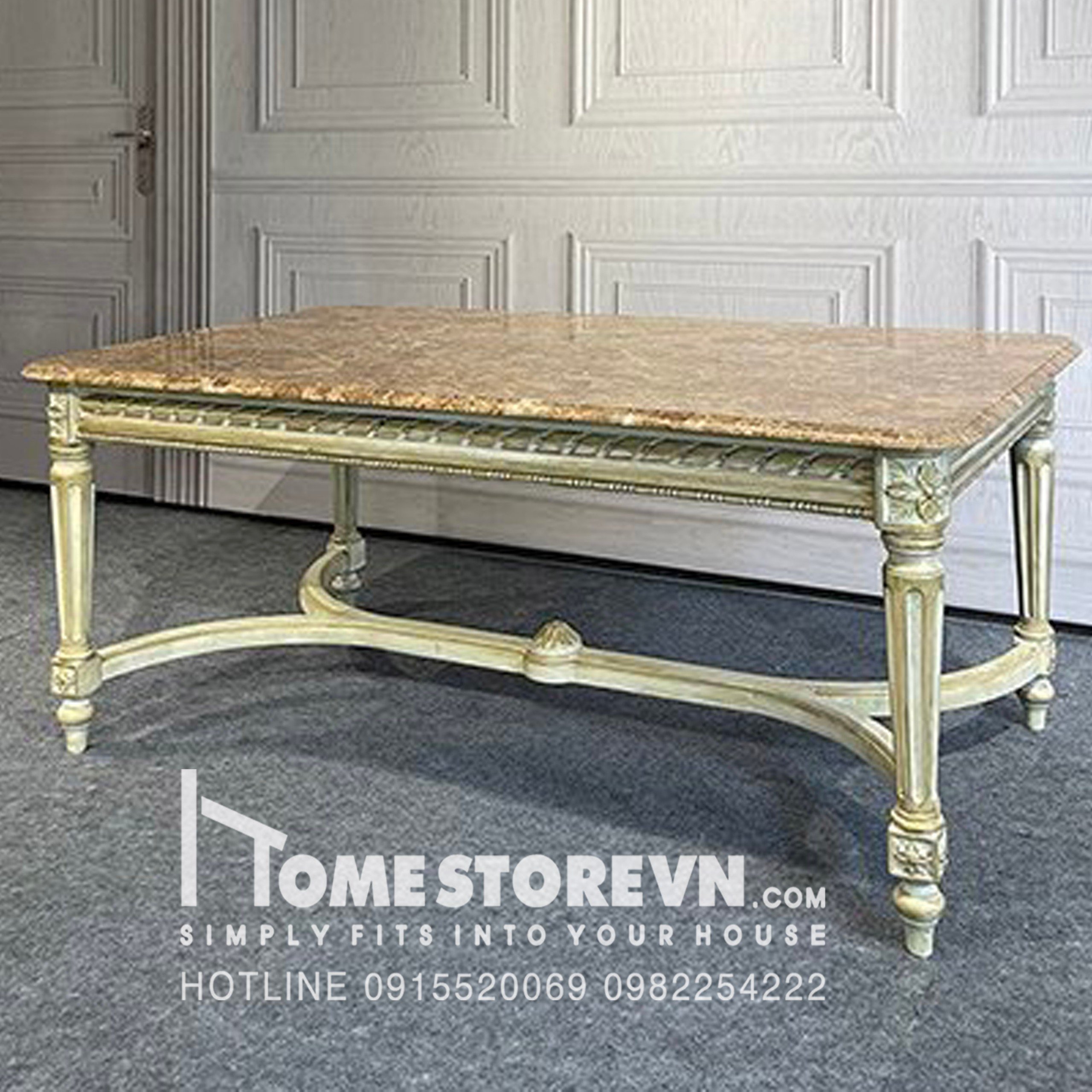 Bàn trà mặt đá cổ điển Royal - BTR5