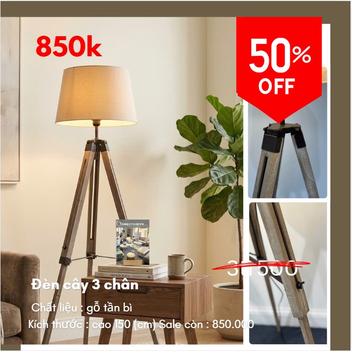 Đèn cây 3 chân