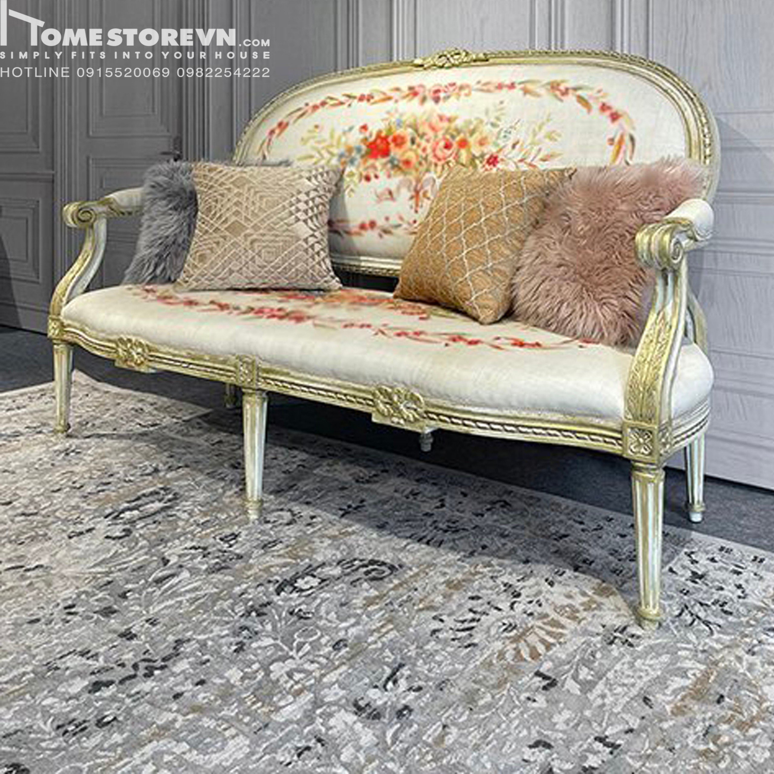 Sofa cổ điển Royal 01- 1m8