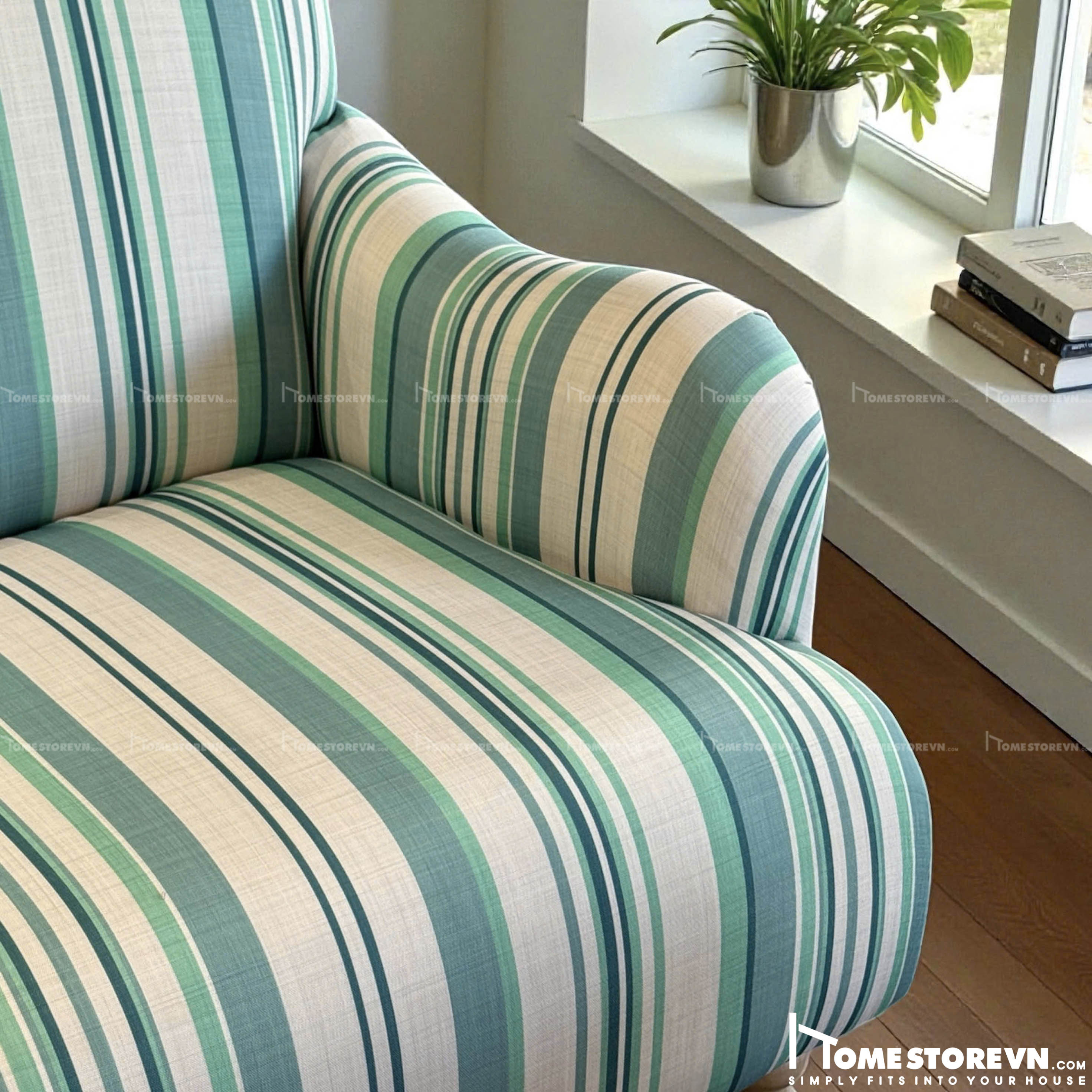 Sofa đơn tay lượn lưng đơn liền - SFD7